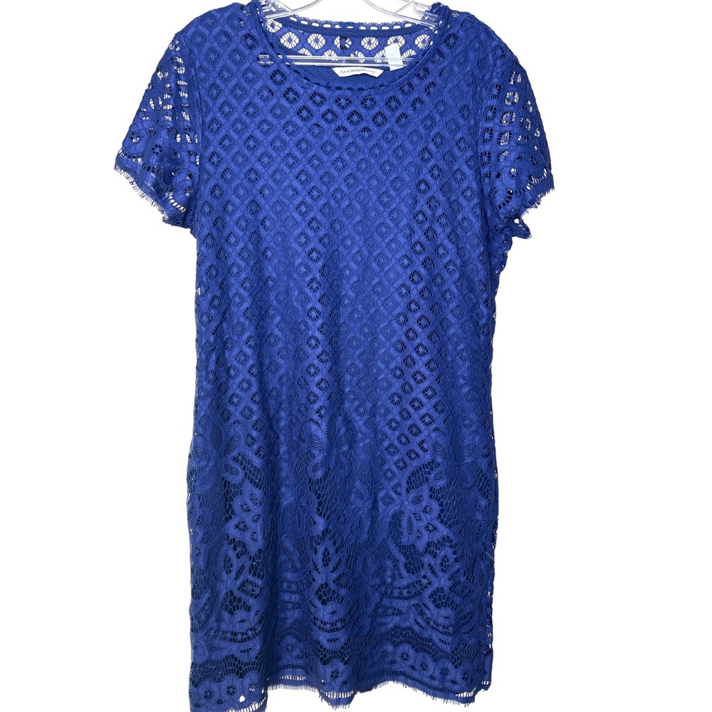 Isaac Mizrahi‎ Live! Blue Lace Dress Women's Size S Short Sleeve